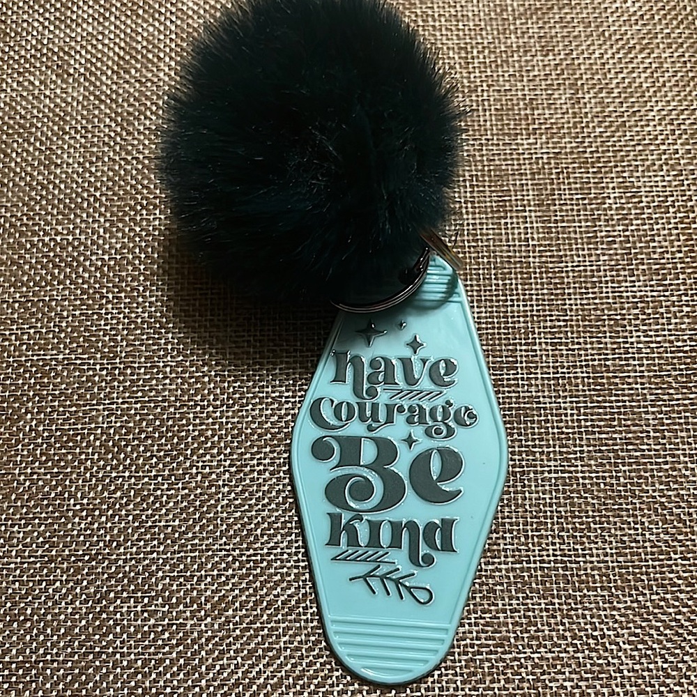 Have Courage Be Kind Retro Motel Keychain
